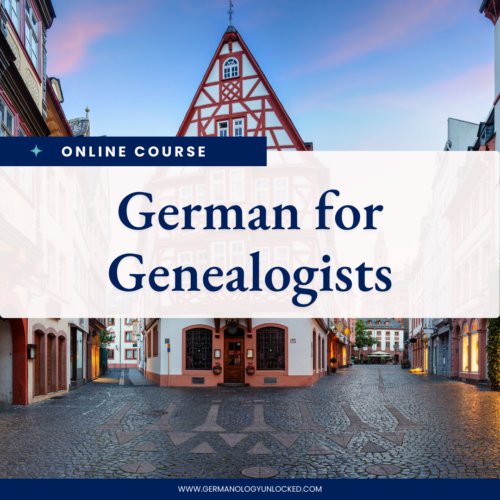 German for Genealogists Online Course
